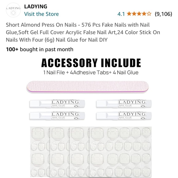 💅🏻Ladying press on nails almond shaped - Picture 8 of 8